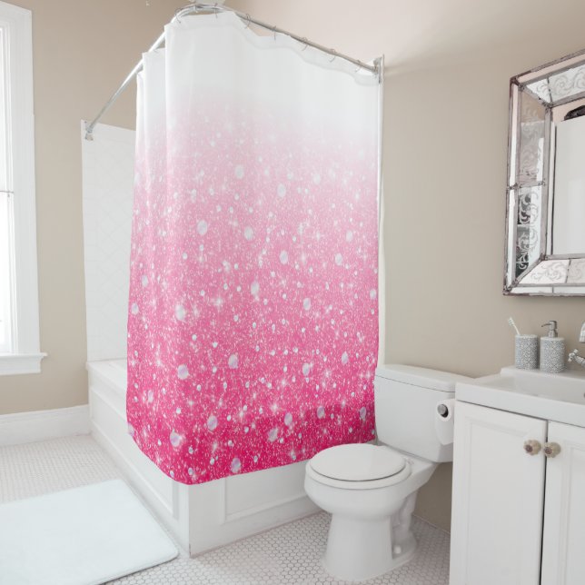 Rideaux De Douche Parties scintillantes roses scintillantes Ombre de (En situation)
