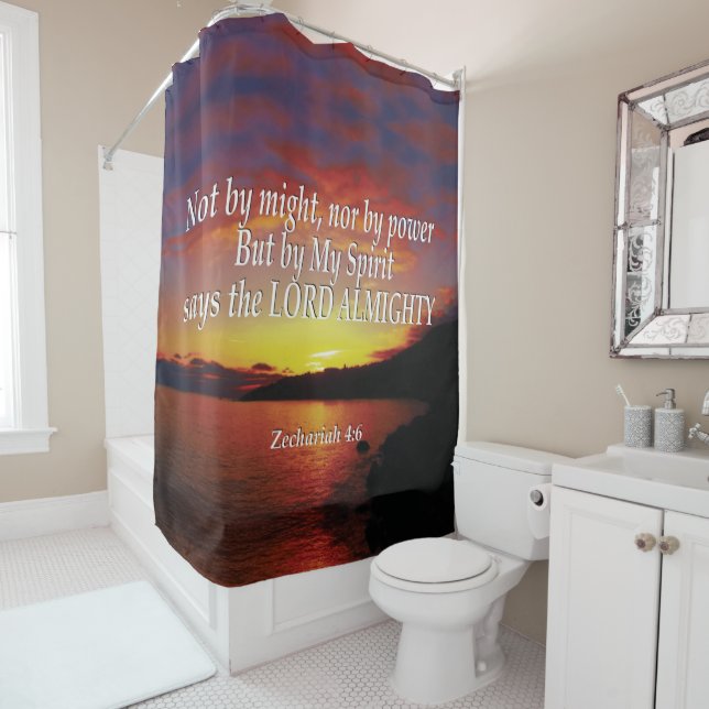 Rideaux De Douche PAS PAR LA PUISSANCE OU LE POUVOIR Christian (En situation)