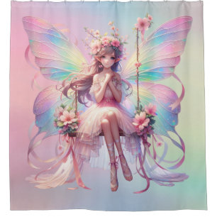 Rideaux De Douche Pastel Ballerina Fairy Princess Girls