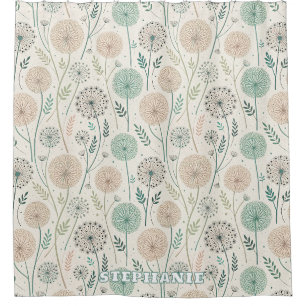 Rideaux De Douche Pastel Dandelion Dreams - Flore lunaire (2)