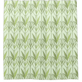 Rideaux De Douche Pastel Green Tropical Folio Nature Déco Motif
