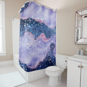 Rideaux De Douche *~* Pastel LAVENDER Agate Holo PARTIES SCINTILLANT