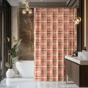Rideaux De Douche Pastel Noël Groovy Rétro Émotions Sourires 70ème