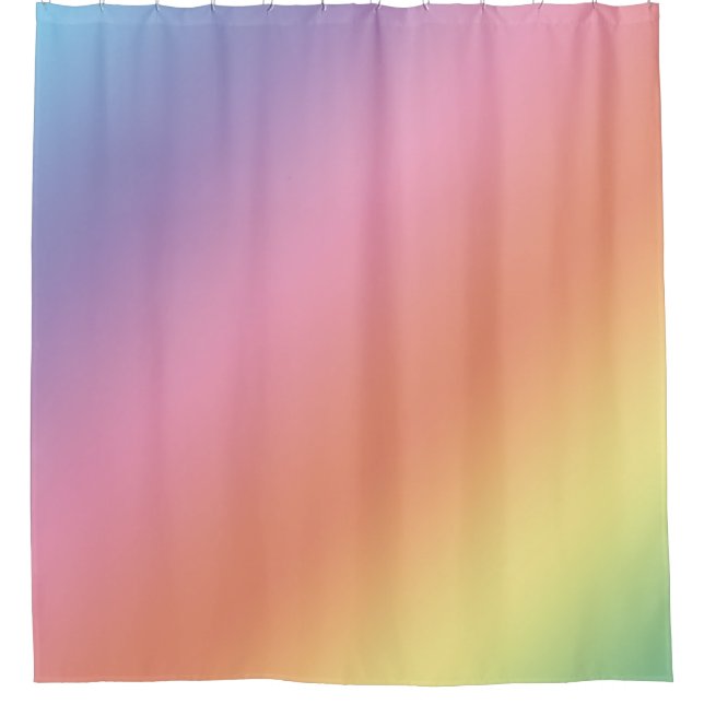 Rideaux De Douche Pastel Rainbow Shower Curtain (Devant)