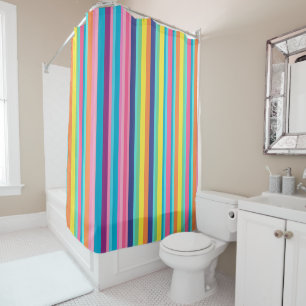 Rideaux De Douche Pastel Rainbow Stripes