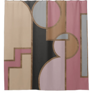 Rideaux De Douche Pastels chaleureux Art déco #1