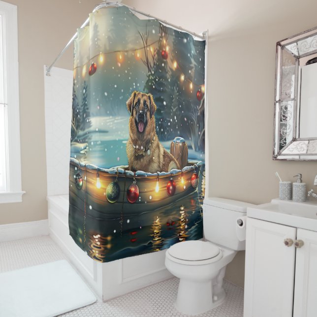 Rideaux De Douche Pasteur anatolien Noël Festive Voyage (En situation)
