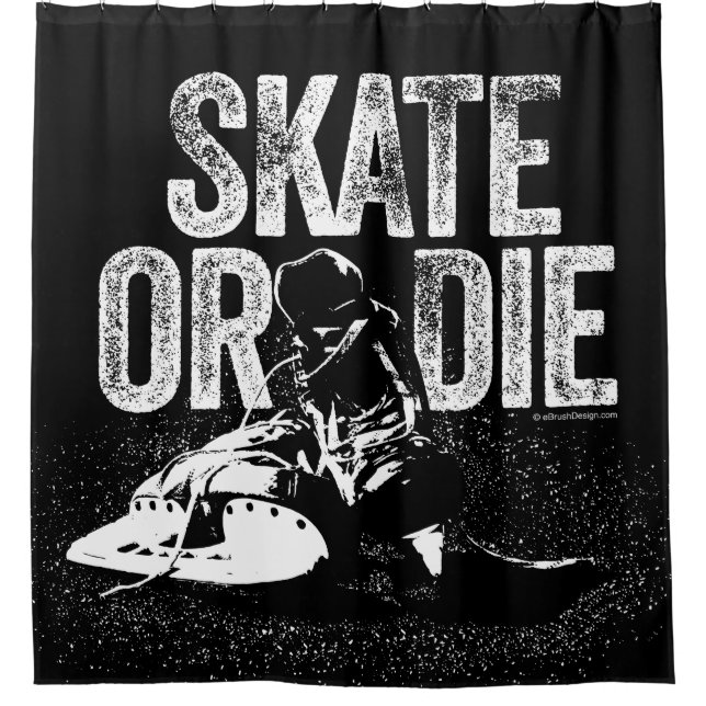 Rideaux De Douche Patinage Ou Mort (Hockey) (Devant)