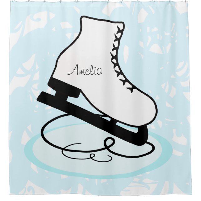 Rideaux De Douche Patinage sur glace personnalisé (Devant)