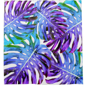 Rideaux De Douche Patters de Purple Pink Tropical