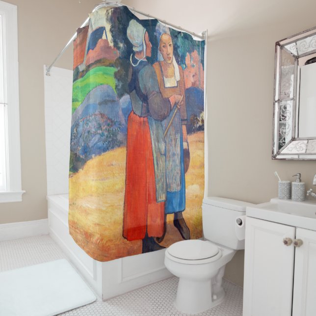 Rideaux De Douche Paul Gauguin - Paysannes Bretonnes (En situation)