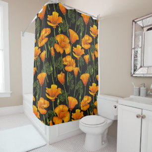 Rideaux De Douche Pavot de Californie