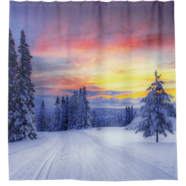 Rideaux De Douche Paysage hivernal (Devant)