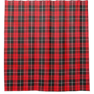 Rideaux De Douche Paysan Christmas Red Tartan Plaid