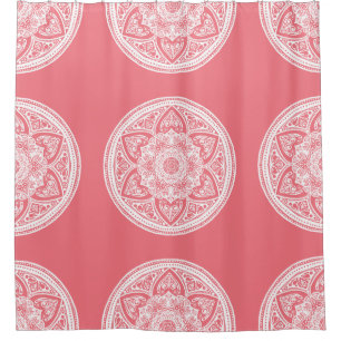 Rideaux De Douche Peach Mandala