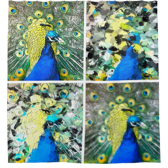 Rideaux De Douche Peacock Art (Devant)