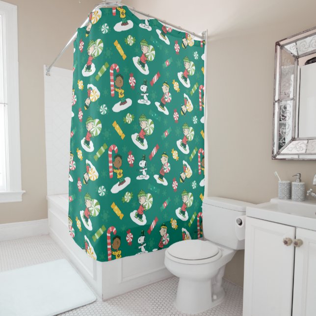 Rideaux De Douche Peanuts Pepperment Dreams Motif de vacances (En situation)