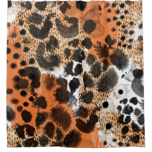 Rideaux De Douche Peau animale : motif léopard créatif.