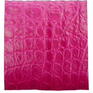 Rideaux De Douche Peau de crocodile rose, texture cuir