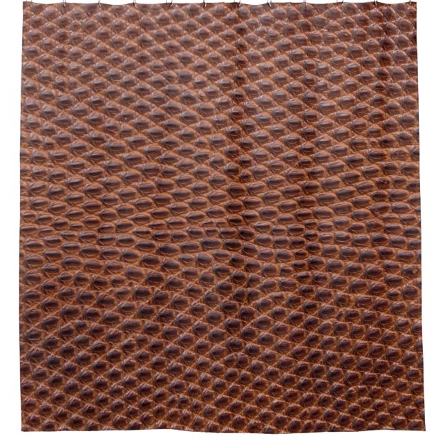 Rideaux De Douche Peau de crocodile : Texture en cuir Brown (Devant)