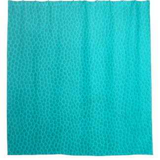 Rideaux De Douche peau en cuir turquoise texture peau
