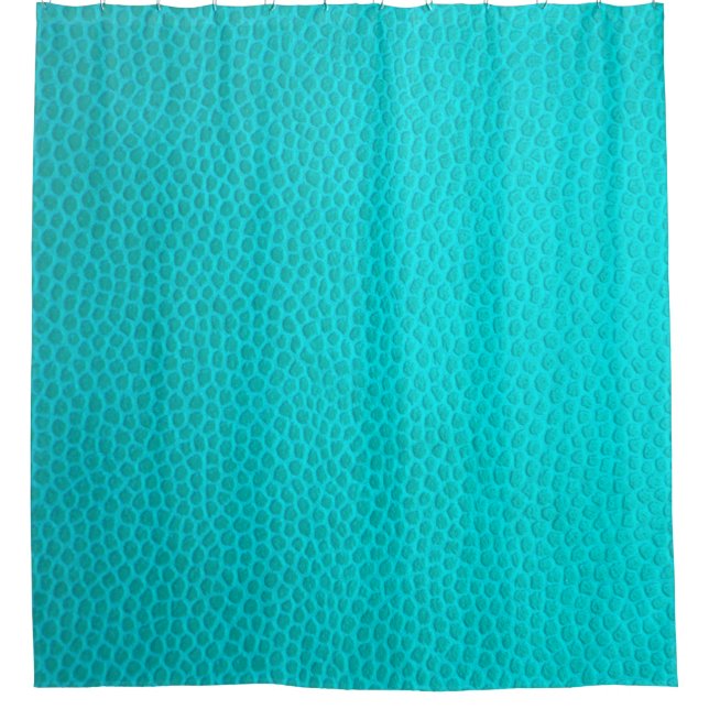 Rideaux De Douche peau en cuir turquoise texture peau (Devant)