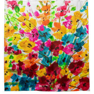 Rideaux De Douche peindre peinture fleurs texture, peindre fl brilla