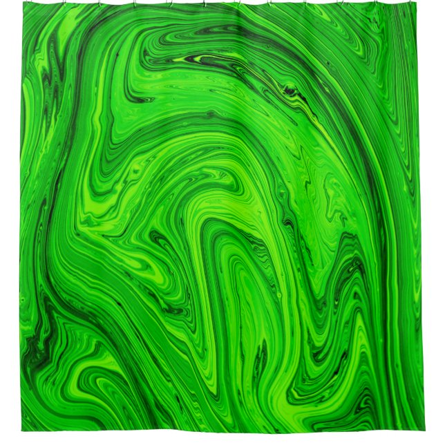 Rideaux De Douche Peinture à l'huile verte abstrait arrière - plan.  (Devant)