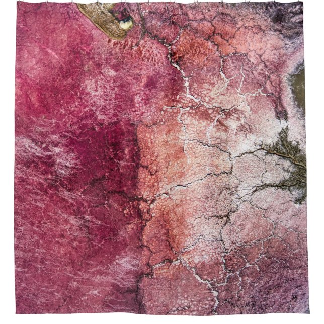 Rideaux De Douche Peinture abstraite rouge et brune (Devant)
