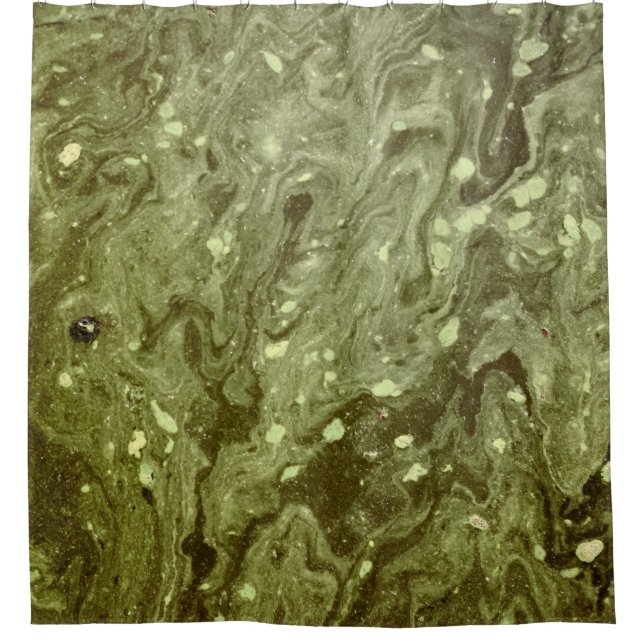 Rideaux De Douche Peinture abstraite verte (Devant)