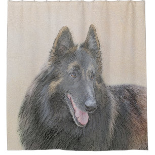 Rideaux De Douche Peinture belge Tervuren - Cute Original Chien Art