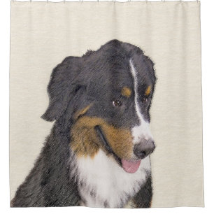 Rideaux De Douche Peinture bernoise de chien de montagne - Art origi
