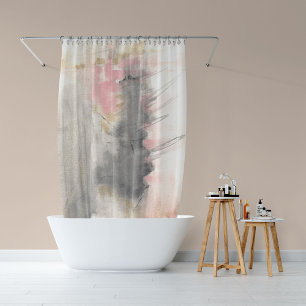 Rideaux De Douche Peinture d'art rose or Abstrait