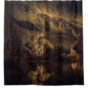 Rideaux De Douche PEINTURE DE GROTTE Brown ET NOIRE