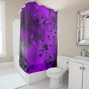 Rideaux De Douche Peinture violette rétro