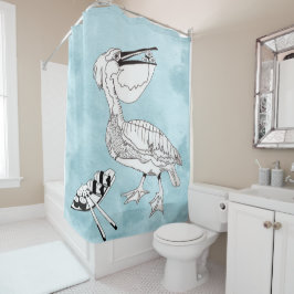 Rideaux De Douche Pélican aime sushi