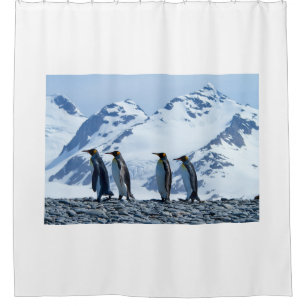 Rideaux De Douche Penguins du roi de Géorgie du Sud