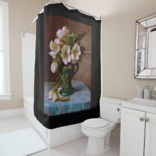 Rideaux De Douche Peonies dans un vase par Hans Zatzka