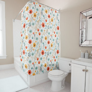 Rideaux De Douche Pépites colorées Motif floral