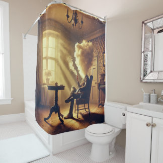 Rideaux De Douche Perdu dans la fumée - Surreal Art Design