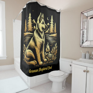 Rideaux De Douche père berger allemand