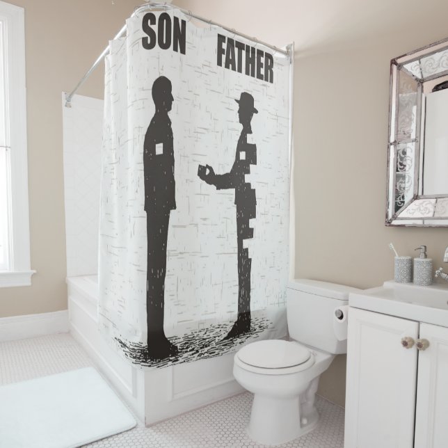 Rideaux De Douche Père Fils | Cadeau Pour Père Du Fils, Meilleur Pèr (En situation)