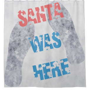Rideaux De Douche Père Noël était là