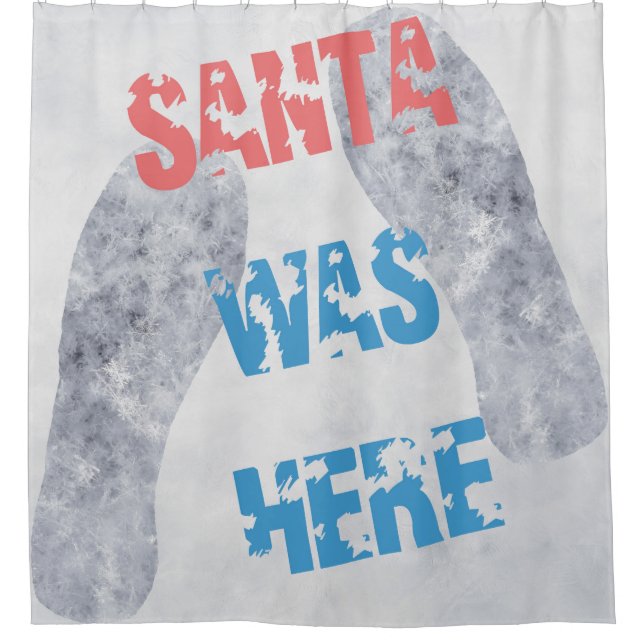 Rideaux De Douche Père Noël était là (Devant)