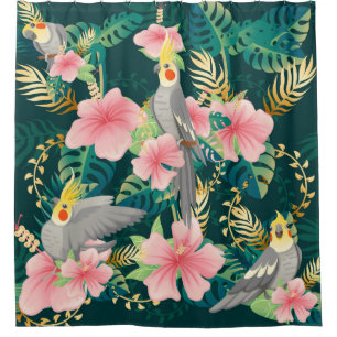 Rideaux De Douche Perroquet motif mignon et sans couture sur gre
