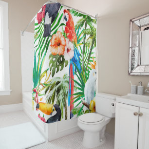 Rideaux De Douche Perroquet tropical