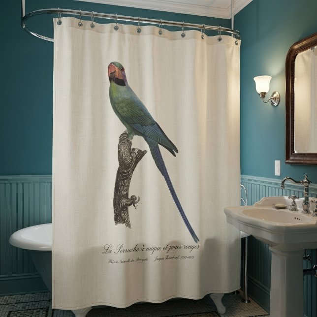 Rideaux De Douche Perruche à longue queue, Psittacula Longicauda (Long-Tailed Parakeet, Psittacula Longicauda. Shower Curtain)
