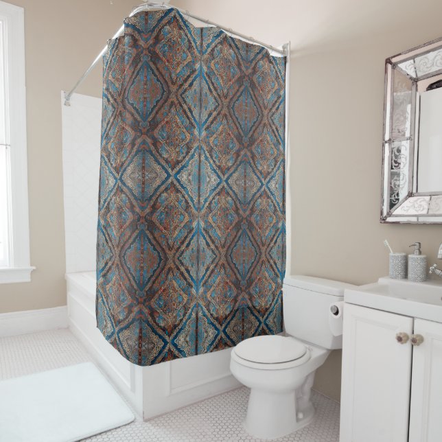 Rideaux De Douche Perse Populaire Belle collection de vieux Motif (En situation)