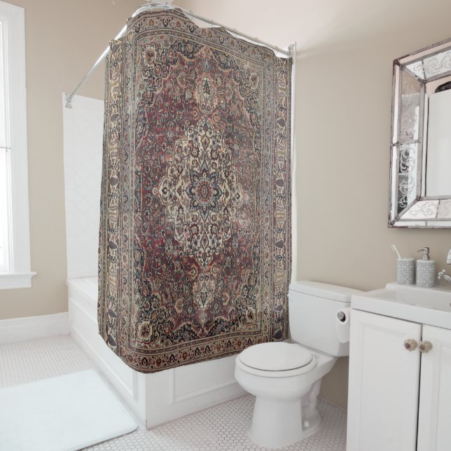 Rideaux De Douche Persia Doroksh Dusty Dull Blue Grey  (En situation)