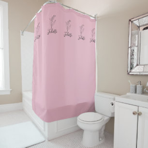Rideaux De Douche Personnalisé May Lily de la Vallée Fleur de naissa